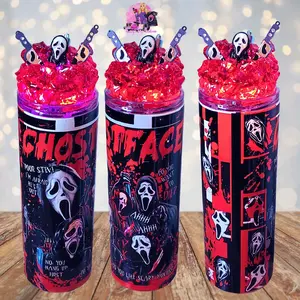Halloween Character 20 Oz Light Up Ice Tumbler with Magnetic Lid - Bottle, Drinkware Metal Stainless Halloween Character 20 Oz Light Up Ice Tumbler with Magnetic Lid - Bottle, Drinkware Metal Stainless