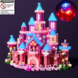 My World Newest Glowing Princess Castle Magnetic Blocks Set, Stem Sensory Space Training, Montessori Education, Kids DIY Toy Gift