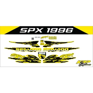 SeaDoo SPX 1996 Yellow & Black Graphics / Decal / Sticker  Kit