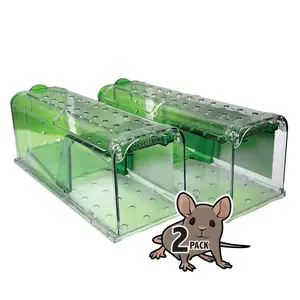 Billy Bob 2 pk Catch and Release Mouse Trap. Patented. Easy and Humane Way to Remove Mice. Effective no-Kill Mouse Trap.