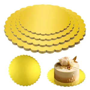 20pcs Cake Base Set Round Cake Rings, 6, 8, 10, 12 Cake Boards, 5 Pieces Per Size Disposable Cake Bases Ideal For Valentine's Day, Wedding, And Birthday Cake Decorations