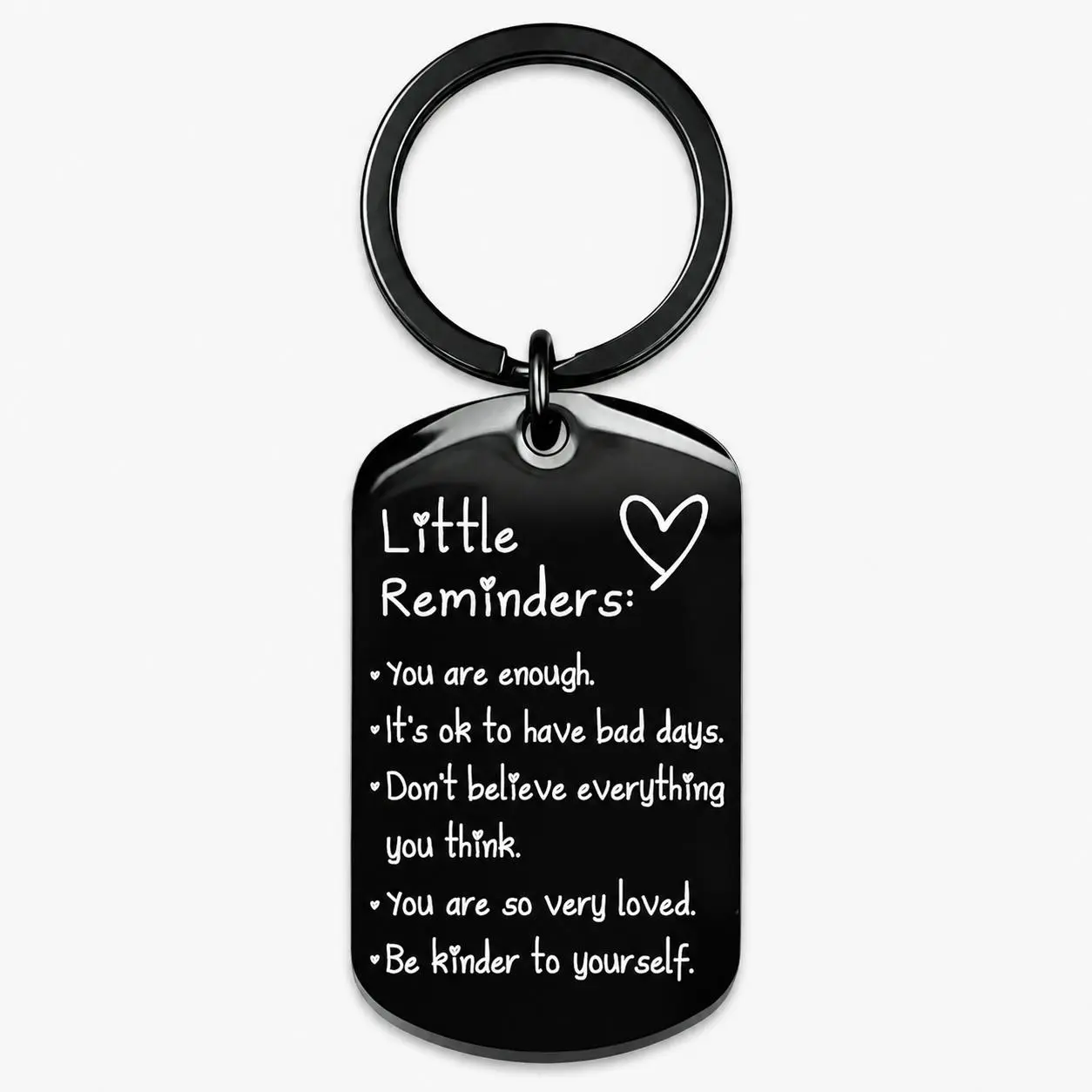 Little Reminders Keychain for Women Men, You Are Enough Inspirational Keyring, Uplifting Gift for Friends
