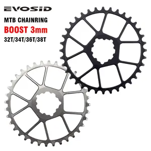 Evosid Ultra-Light Mountain Bike Chainring 55g Gxp Three-Pin Direct Mount Cnc Positive/negative Teeth Offset 3mm, Durable & Lightweight Design 8-12S 32/34/36/38T MTB Bike Chainring MTB Bicycle Chainwheel