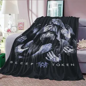 Sleep Token Themed Flannel Blanket,Soft WarmThrow Blanket, Cool Bedroom Bedding Blankets,Perfect for Bed, Couch, Sofa, Travel, Camping hypnotic