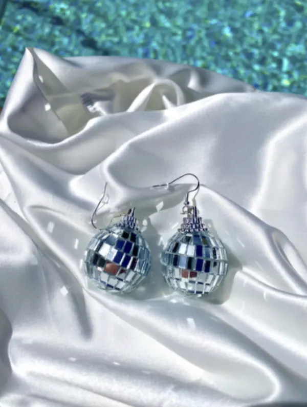 Disco Ball Earrings, Womens Jewelry, Party, Costume, Disco Outfit, Festival, Rave, Birthday Party, Christmas, Festive Outfits, Clothing and Accessories, Fun