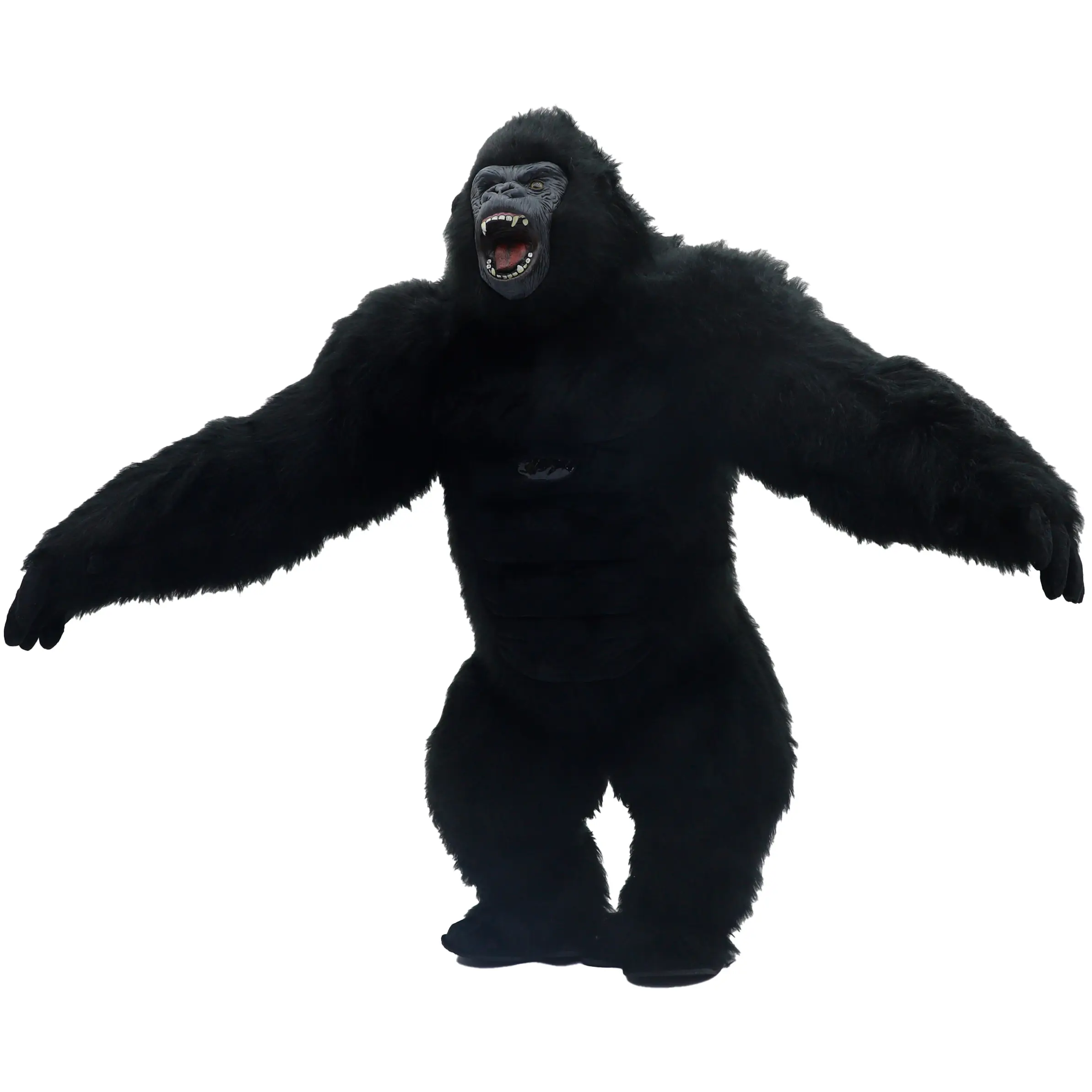 Adult inflatable gorilla costume, height 9.8 ft, Halloween and Christmas party outfit with Gorilla Roar theme