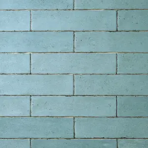 San Fran Volga Blue Crackled 3x12 Ceramic Tile Glossy