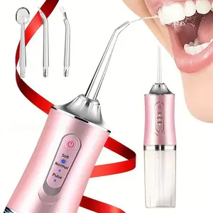 USB Rechargeable Dental Flosser, Multi-Function Portable Irrigator, 3 Modes & 4 Nozzles, Teeth Cleaning, Travel Essential Accessory
