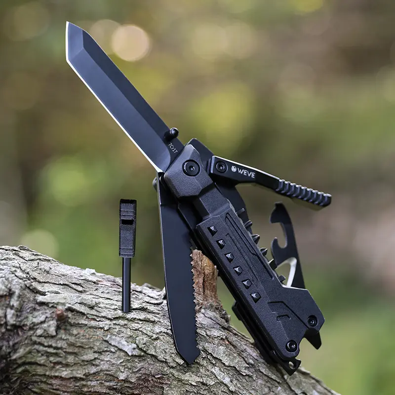 WESVE MT-35 20-in-1 Multitool Pocket Knife with Screwdriver Set, Fire Steel, and Glass Breaker, Compact Everyday Carry Outdoor Gadget for Men, Camping, and Home Repair, Outdoor Gadgets, Multi-Function