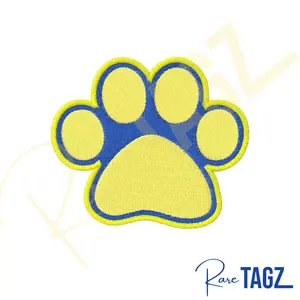 Poodle Paw Print Embroidered Iron-on Patch