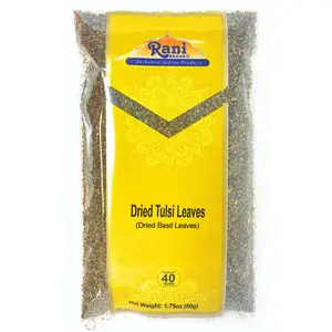 Rani Dried Tulsi (Indian Basil, Holy Basil) Leaves 1.75oz (50g) Used for Beverages & Ayurveda Herbal ~ All Natural | Vegan | Gluten Friendly