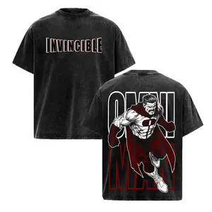 Omni Man Invincible T-Shirt, Brutal Hero Graphic Tee, Super Strength Streetwear, Trendy Anime Meme Top, Viltrumite Superhero Casual Tee, Classic Cartoon Fan, 90s graphic good tees Casual American Short Sleeve Unisex T-shirt,Gym & Streetwear Vintage Anime
