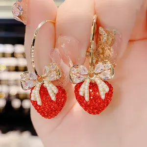 LisiZen New Autumn Winter Multi-wear Bowknot Heart Earrings for Women, Trendy Personality, Fashionable Versatile High-end Earrings DZEH4957