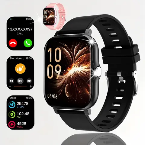 1.83-Inch Bluetooth Calling Smartwatch for Men and Women, Call and Message Notifications, Music Control, Multi-Sport Modes and Pedometer, Phone and Companion App Connection Required,techvibes