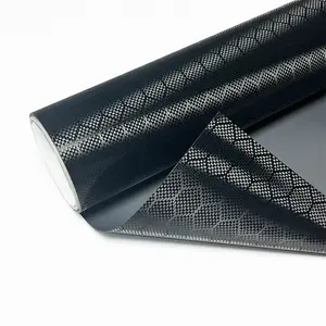 PET Liner Black Hex Carbon Honeycomb Carbon Metallic Vinyl Wrap Film With Air Release Self Adhesive DIY Sticker For Cars Car Motorcycle Bicycle Car Door Trim Sticker