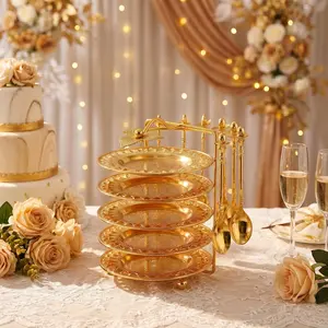 European Fruit Bowl Set with Spoon, Afternoon Tea Cake Plate, Dessert Stand, Snack Tray, Wedding Decoration, Dining Plate Set, Tableware Set