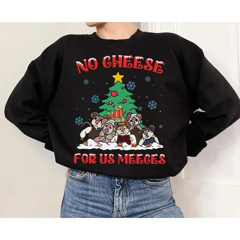 Retro The Muppet Christmas Carol Mice No Cheese For Us Meeces Shirt, The Muppets Christmas Tree Shirt, Disneyland Christmas Shirt