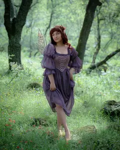 Purple Dusk Satin Corset