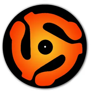 DJ 45 Adaptor Orange Fire Vinyl Memorabilia 7" inch Slip Mat Portablism Turntable Slipmat DJ Platter Pad