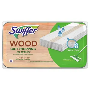 Swiffer 1025278 Sweeper Microfiber Wet Mop Cloth, White - Pack of 20
