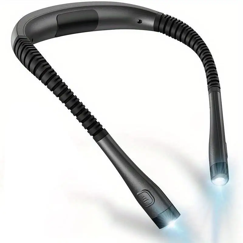 Rechargeable LED Neck Light, Bendable Reading Light, 3 Colors LED Light with USB Cord, 6 Brightness Levels For Reading, Repairing, Outdoor Camping