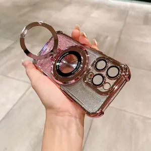 Luxury Magnetic Foldable Bracket Phone Case [MagSafe Compatible] for iPhone 11 12 13 14 15 16  Pro Max/Plus | Shockproof & Durable Cover protector