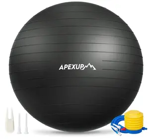APEXUP Yoga Ball Exercise Ball Anti Slip Heavy Duty for Fitness, Balance & Core Workout, Balance Training, Pregnancy & Physical Therapy, 5 Sizes
