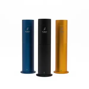 ZenMeln Eve Scent Diffuser - Waterless Heat-Free Technology for 800SQFT Aroma - Includes 2 Free 120ML Premium Oils - Modern Design for Home Decor - Gold Black Options - 2-Year Warranty