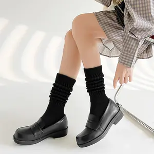 6 Pairs Women's Slouch Crew Socks, Versatile Scrunch Socks for Boots,Daily Wear