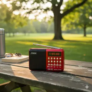 Portable Mini Digital FM Radio MP3 Player with USB TF Card Support, Rechargeable Hi-Fi Stereo Sound. Lightweight & Compact for Shower Outdoor Travel Camping Home Use, Speaker Built-in, Perfect Gift.