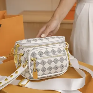 Women's bag 2026 new model classic printed crossbody bag, chest bag, casual waist bag, trendy fashion shoulder bag