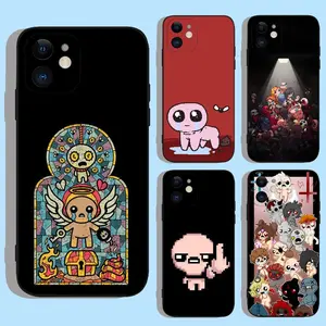 The Binding Of I-Isaac Phone Case For iPhone 16,15,14,13,12,11,XS,XR,X,8,7,Pro,Max,Plus,mini Silicone Black Cover