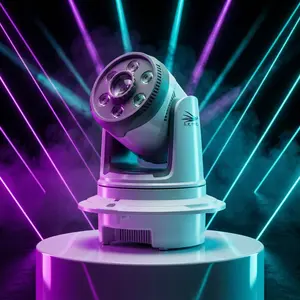 120W Auto Mode Voice-Controlled Moving Head Lights 3-Facet Prism Strobe/Beam/Wash Stage Lighting, 60W LED & 6x10W RGBW, 7 Gobos with DMX for Wedding, Parties, Bar, Live Show, Professional DJ Lights