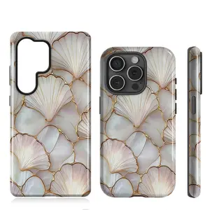 Marble Shell Design Pattern PhoneCases Compatible For With Iphone 16 15 14 13 12 Pro PlusMax Luxury Fashionable Touch Girl Women Gift ShockProofAnti-Drop Full Protection Protective Hard Film Slim PhoneCases Shell Cover
