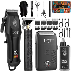 LQT Electric Hair Clipper Set with Detailing Clipper Shaver Nose Hair Trimmer Precision Styling Tools Beauty Toolkit Hairdressing Equipment