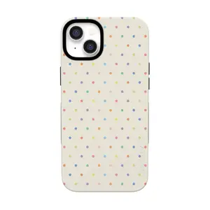Casely iPhone 13 Mini Case | On the Dot | Rainbow Polka Dot | Bold Protective Design | Compatible with MagSafe