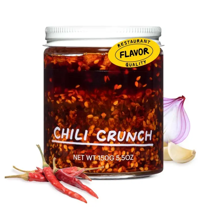 Chili Crunch Chili Oil with Crunchy Garlic and Shallots, Spicy Chili Crisp