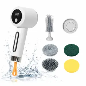 5-in-1 Electric Spin Scrubber Cordless Cleaning Brush for Bathroom, Kitchen & Tile – Powerful Handheld Cleaner