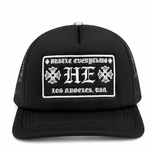 Hustle Everything Chrome Brand Label Hat, Fashion Clothes Accessory for Daily Wear, Brand Label Hats