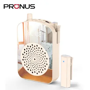PRUNUS A10 Voice Amplifier Wireless with Lapel Microphone Charging&Storage,Portable Voice Amplifier for Teacher with Microphone Headset and Speaker,Mini Voice Amplifier for Classroom,Speech,Training-Beige Audio Handy Wired Smartphone