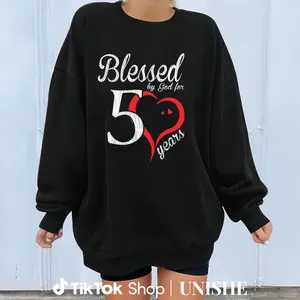 Classic 50th Birthday Sweatshirt – Vintage Style with God’s Blessing for 50 Years