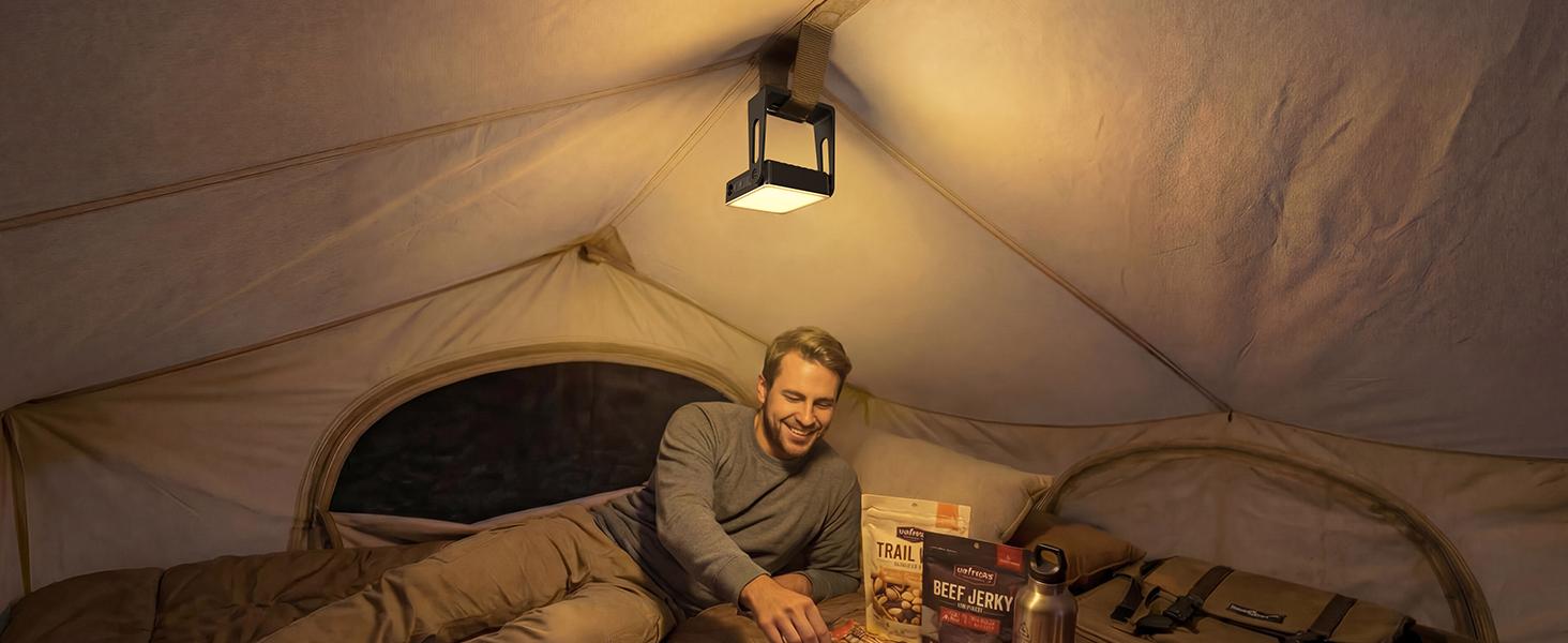 Portable LED Camping Light, 3 Modes,Rechargeable 4000mAh Dimmable Camping Lantern with 360° Rotatable Stand, 2-in-1 Flashlight Emergency Camping Lamp for Home Power Outages, Outdoor Hiking,Hurricane