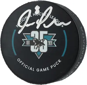 Joe Pavelski San Jose Sharks Autographed 35th Anniversary Official Game Puck - Fanatics Authentic Certified