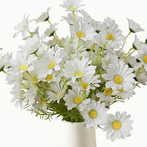 Artificial Daisy Flower, 8 Bouquets Faux Flower, Decorative Flower for Home, Party, Wedding, Festival, Birthday, Anniversary, Fruit