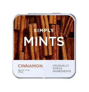 SIMPLY MINTS Natural Cinnamon Breath Mints, 6 Pack (180 Pieces), Made with Real Cinnamon Oil | Aspartame-Free, Sorbitol-Free, Xylitol-Free, Vegan, Kosher, Gluten Free, Non-GMO