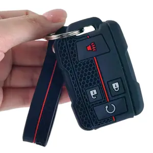 Premium Protective Key Cover with keychain- Car Key Protector - Compatible with Certain for Models, Key Cover for Colorado And Silverado - Remote Control Protection for for GMC Vehicles - Made of Silicone - Shockproof And Wear-Resistant - Precisely Fits
