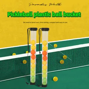 Pickleball Tennis Ball Retriever, Portable 12-Ball Capacity Pickup Bucket for No-Bend Collection and Storage of Paddle & Racquet Sports
