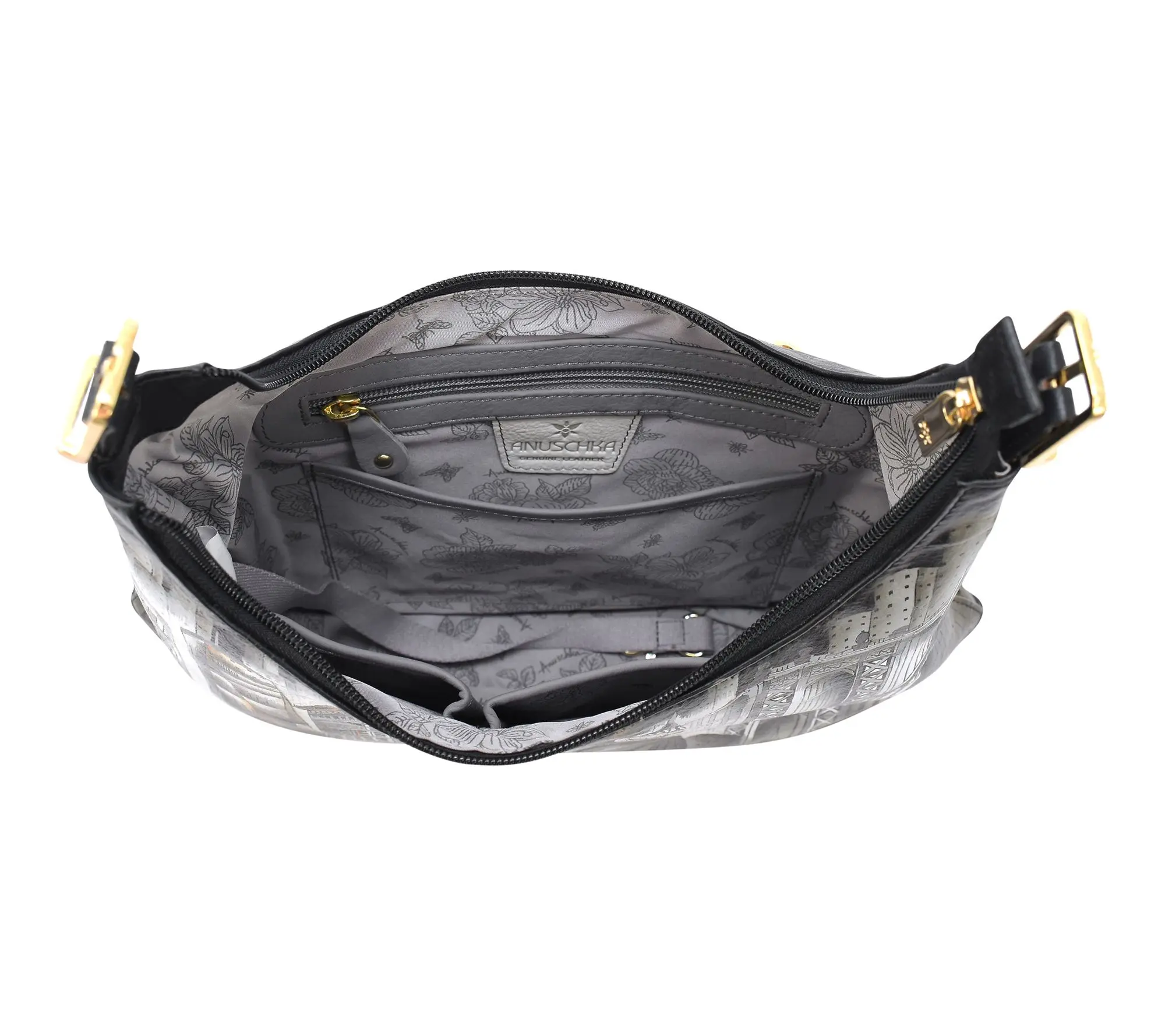 Anushcka Painted Leather Slim Shoulder Hobo