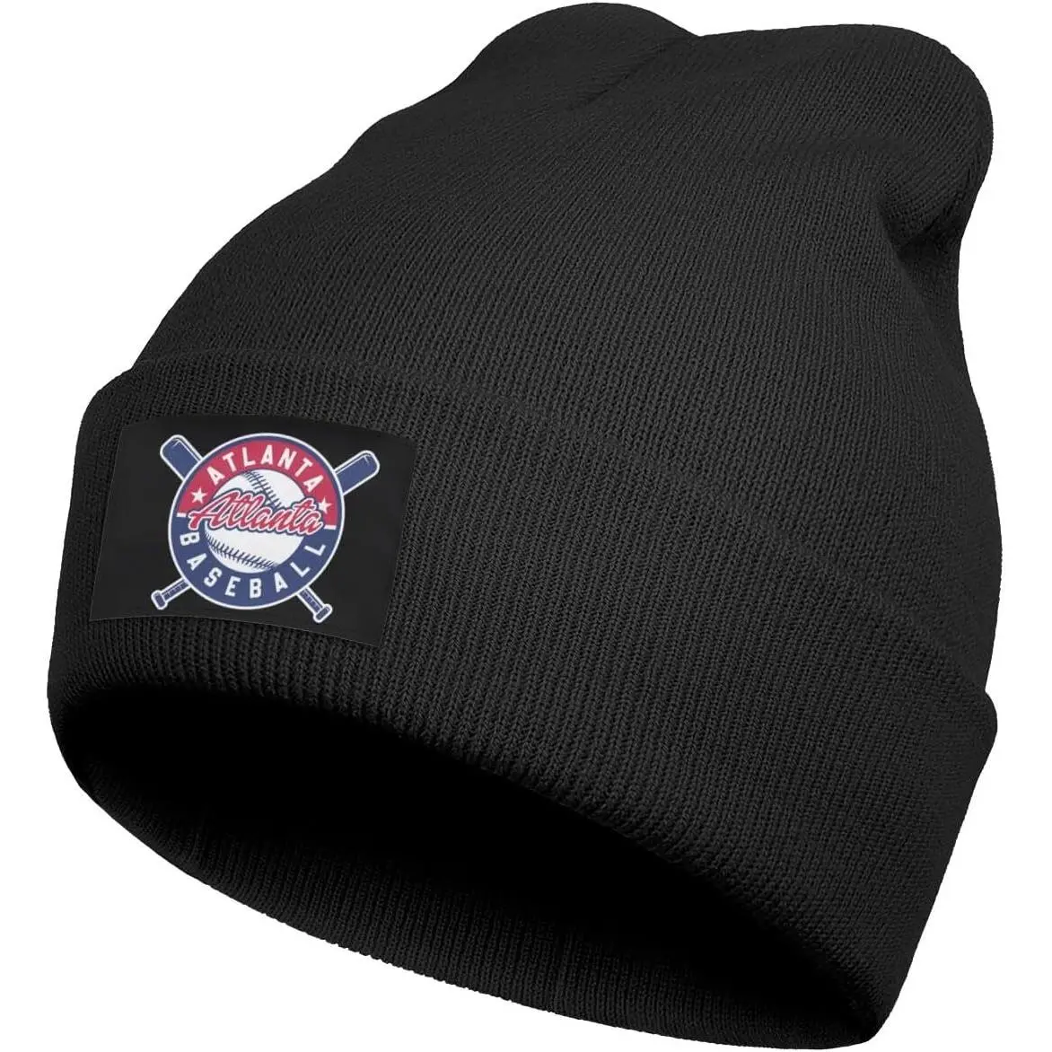 Atlanta Skyline Cuffed Beanie for Fans, Warm Acrylic Headwear with a Knitted Look, Stretch Fit for Cold Weather, Hand Wash Care, Daily Wear, Universal, Acrylic Knit, Flexible, Atlanta Theme, Fashion, Hand Wash Only, Perfect Gift For Team Fans, Soft