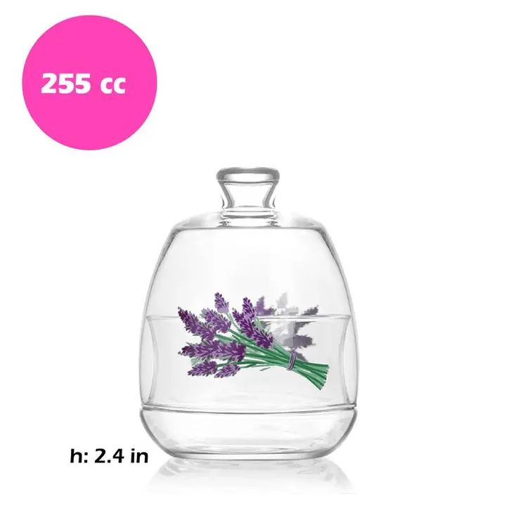 Lav Cilek Candy Dish with Dome Lid, 8.5 Oz Bowl Container